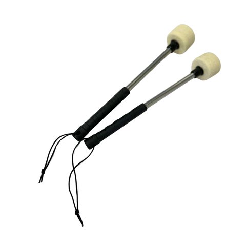 Bothyi - 2X Instrumento Accesorio De Mazo De Tambor Mango Negro Robusto Para Percusión
