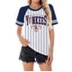 thumbnail image 1 of Camiseta Talovee para el día del partido de béisbol con cuello en V para mujer, azul, talla M, 1 of 3