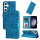 thumbnail image 3 of Funda tipo cartera FOXDOCK para Samsung Galaxy S24 , diseño girasol en relieve, cuero PU, cierre magnético, soporte y tarjetero, 3 of 5