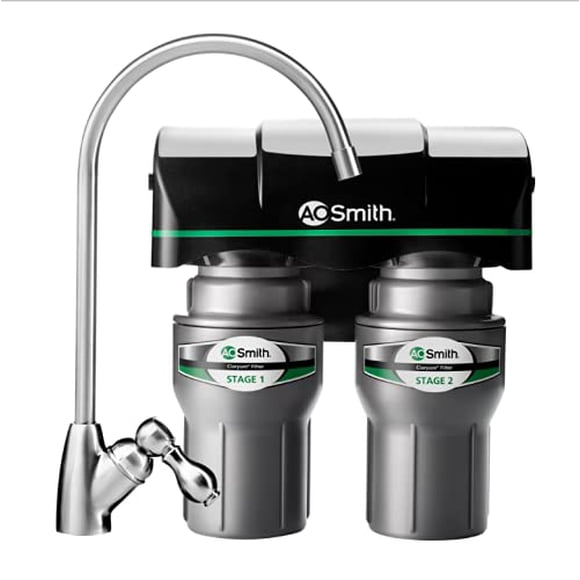 Sistema de filtro de agua AO Smith AO-US-200 para debajo del fregadero de 2 etapas