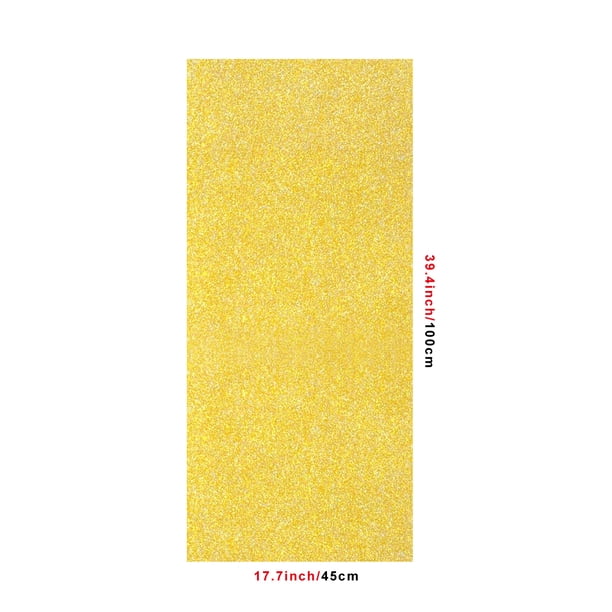 1pc Golden Glitter Matte Thick Contact Paper, Peel And Stick Wallpaper, Self-Adhesive Removable Wall Decals For Refrigerator, Furnitures, Kitchen And Room Background