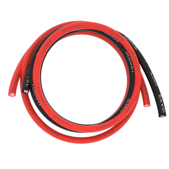 Cable BNTECHGO de silicona 10 AWG, 3 m, rojo y negro