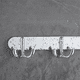 thumbnail image 2 of Perchero Pared 6 Ganchos Doble Acero Inoxidable Plateado, 2 of 5