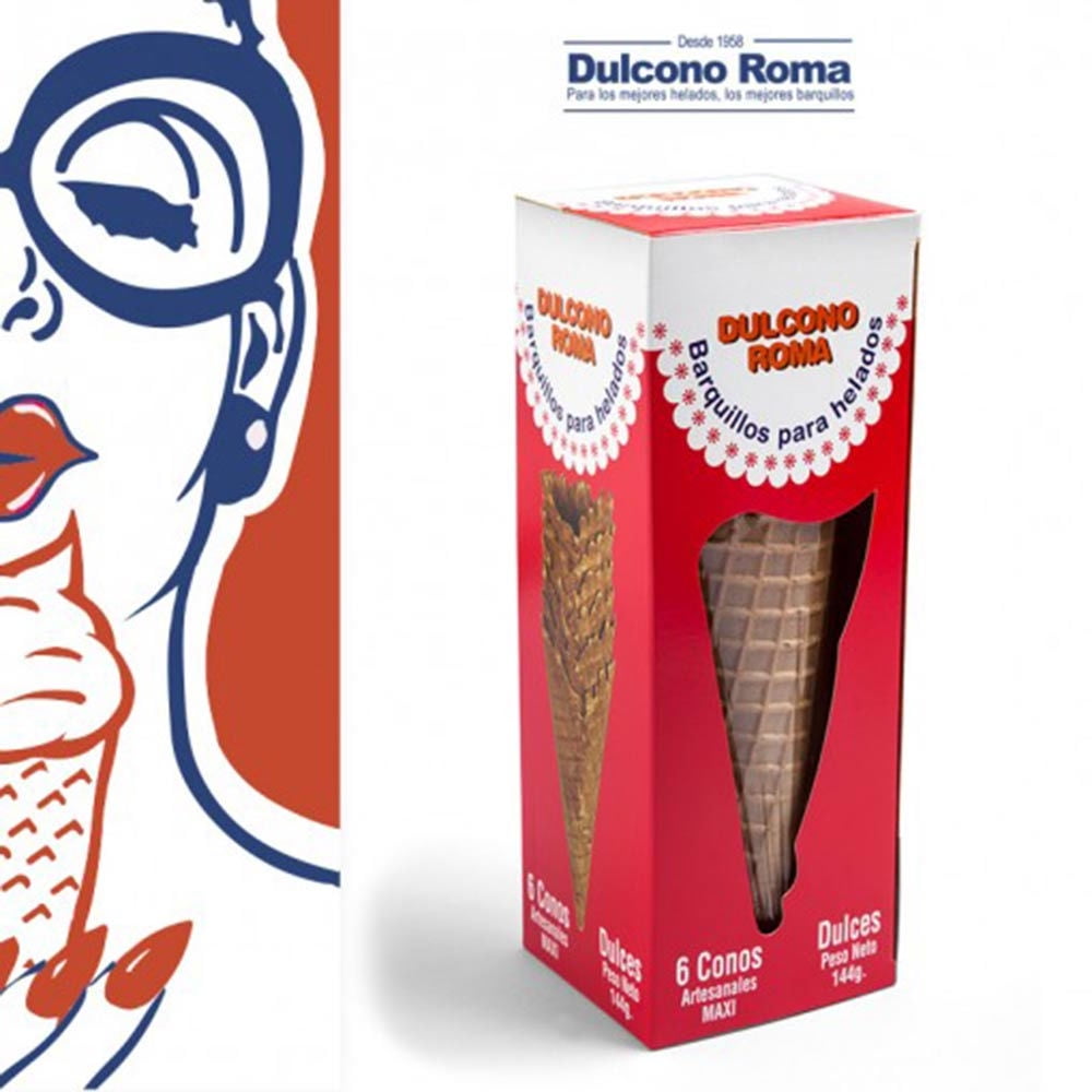 Barquillos Maxiconos 144 g Dulcono Roma