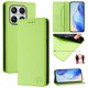 thumbnail image 1 of Funda Billetera con Soporte para Xiaomi 17 Bloqueo RFID Plegable Verde claro, 1 of 6