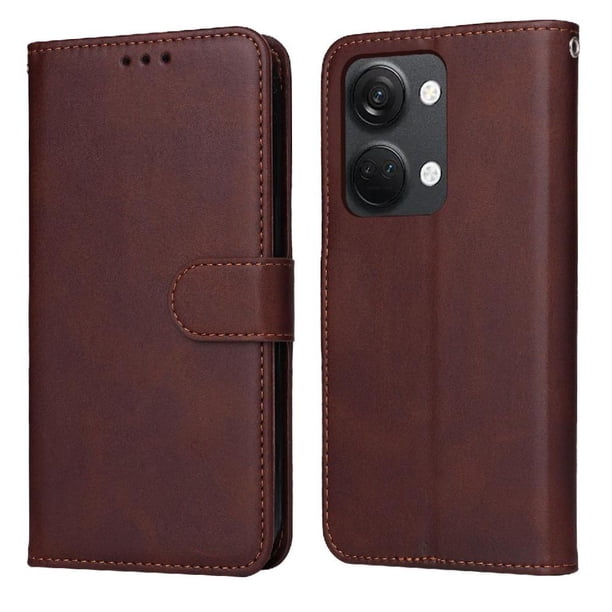 Funda Billetera para OnePlus ACE 2V con Porta Tarjetas y Soporte Ajustable Marrón
