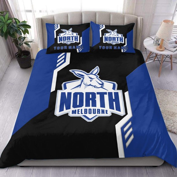 North Melbourne Kangaroos Duvet Cover Set AFL Bedding Set Queen Kid Men Gift #3-Piece Bedding Set