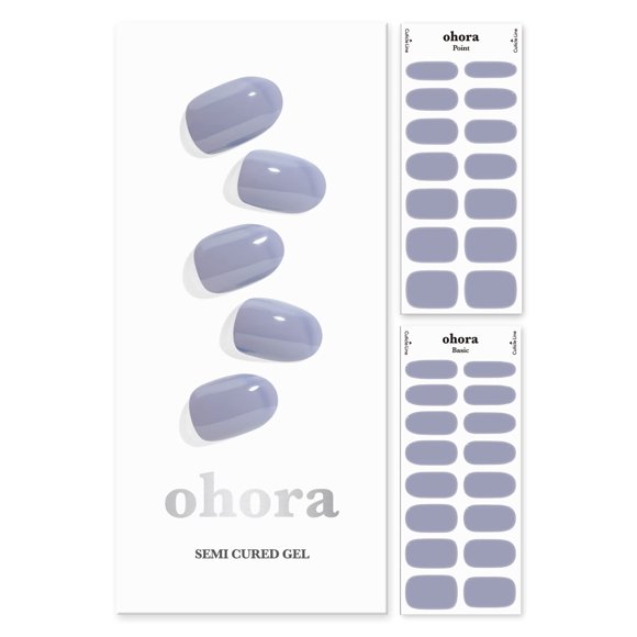 Tiras de Uñas de Gel ohora N Cream Cloud con Accesorios Morado