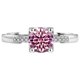 thumbnail image 1 of Anillos de Moissanita de Corte Redondo de 2 Uds para Mujer Color D VVS1 Anillos de Diamante de Plata Esterlina S925 Rojo/azul/rosa Bandas de Boda de Moissanita con Certificado, 1 of 9