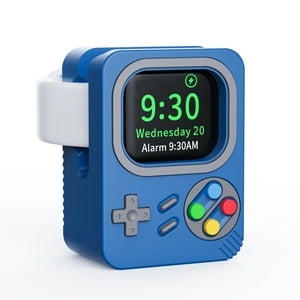 Genérico - Soporte De Carga De Silicona Para Apple Watch 8/7/6/5/4/3/Se 45Mm Soporte De Carga Con Base De Soporte De Diseño De Consola De Juegos-Azul