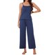 thumbnail image 2 of Conjunto de descanso para mujeres INSPIRE CHIC de 3 piezas, tejido acanalado elástico con top de tirantes y cárdigan a juego, pijamas, ropa de descanso, S Azul, 2 of 6