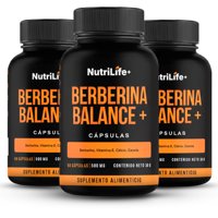 Emetres - X3 Berberina Balance+ 180 Cápsulas Nutrilife+ Suplementos