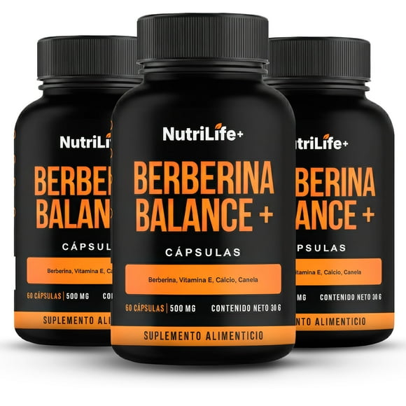 X3 Berberina Balance+ 180 Cápsulas Nutrilife+ Suplementos