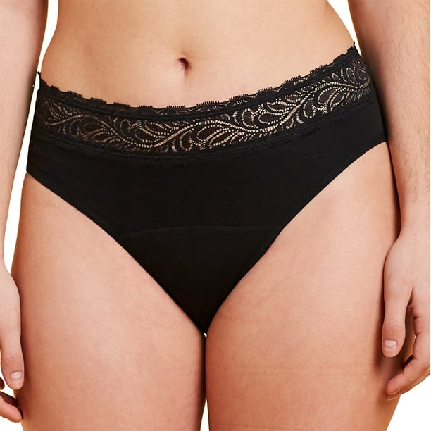 Calzón Menstrual High Waist Abundante Xxl Negro