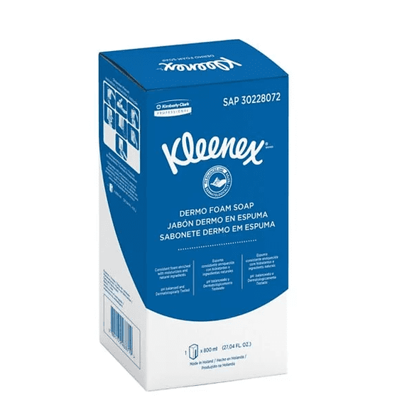 Jabon Dermo Espuma Kleenex sachett 800ml