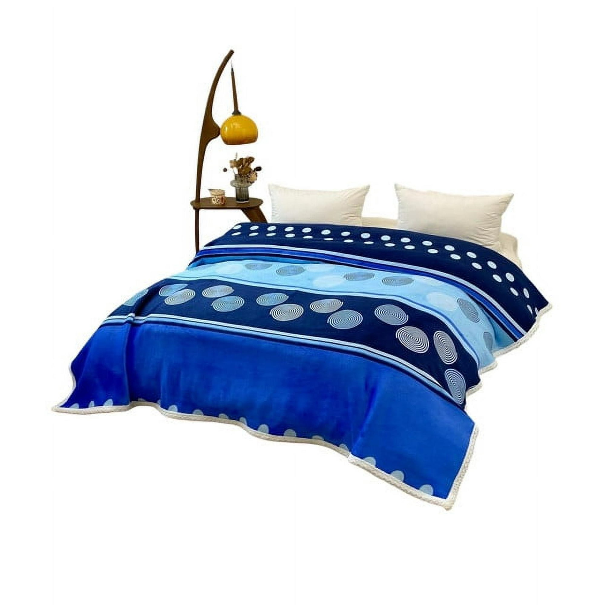 Todo Para El Hogar - Frazada Otoño Invierno Con Chiporro 1.5 Plaza Azul D02