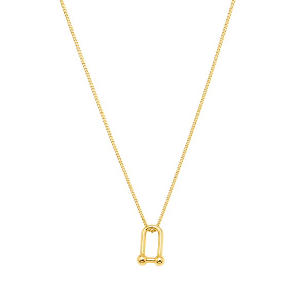 Collar Hook con Baño de Oro 18K.