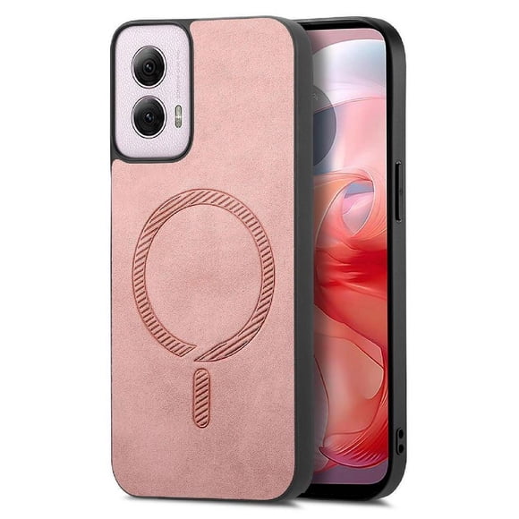 Magnetic Slim Case for Motorola Moto G Play 2024 5G with Camera Guard & Anti-Scratch Back Pink