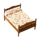 thumbnail image 2 of Modelo De Cama Doble Para Casa De Muñecas 1:12, Juego De Simulación, Modelo De Cama De Madera Para Decoración De Habitación, Color Marrón, 2 of 3