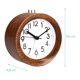 thumbnail image 5 of Reloj despertador analógico de madera con función de repetición - Reloj retro con luz de alarma en el dial - Reloj de mesa de madera vintage silencioso sin, 5 of 8