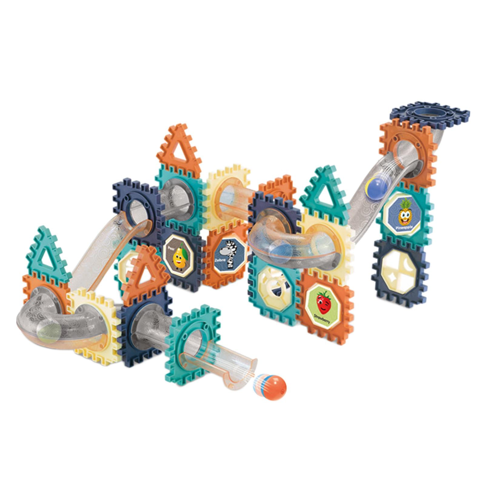 Bothyi - Building Block Marble Run Toy Constructions Maze Block Toy Para Preescolar 66pcs