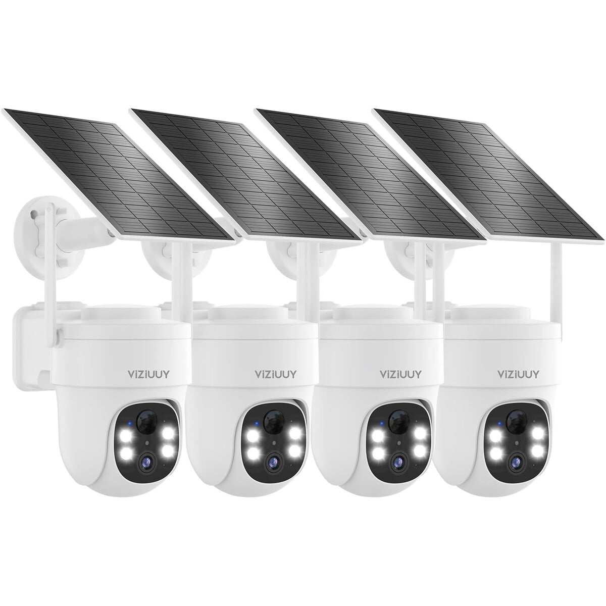 Camaras Seguridad Solar Viziuuy 4 Pack 3mp Wifi 6 Exterior