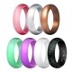 thumbnail image 3 of 7Pack 5.7mm de ancho flexible de silicona anillo de dedo de la boda de goma deporte anillo 6, 3 of 5