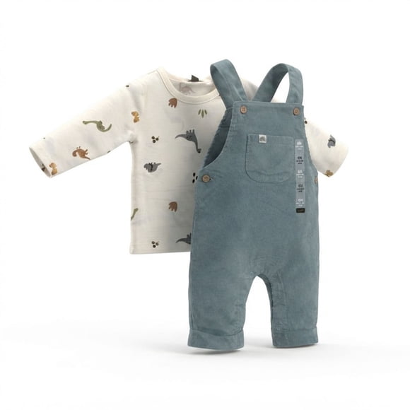 Conjunto De Jardinera + Polera Manga Larga Para Niños
