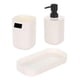thumbnail image 1 of Set Juego De Baño 3 Pieza Jabon Dispensador Cepillo Plastic crema, 1 of 3