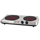 thumbnail image 1 of Doble quemador infrarrojo para encimera OVENTE BGI102S 1700W, 1 of 8