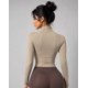 thumbnail image 3 of Chaqueta Deportiva Slim Fit Mujer Corte Crop Cierre Dorado, 3 of 6