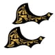 thumbnail image 2 of 2 piezas placa de rasguño pickguard de guitarra para guitarra acústica flor dorada, 2 of 2