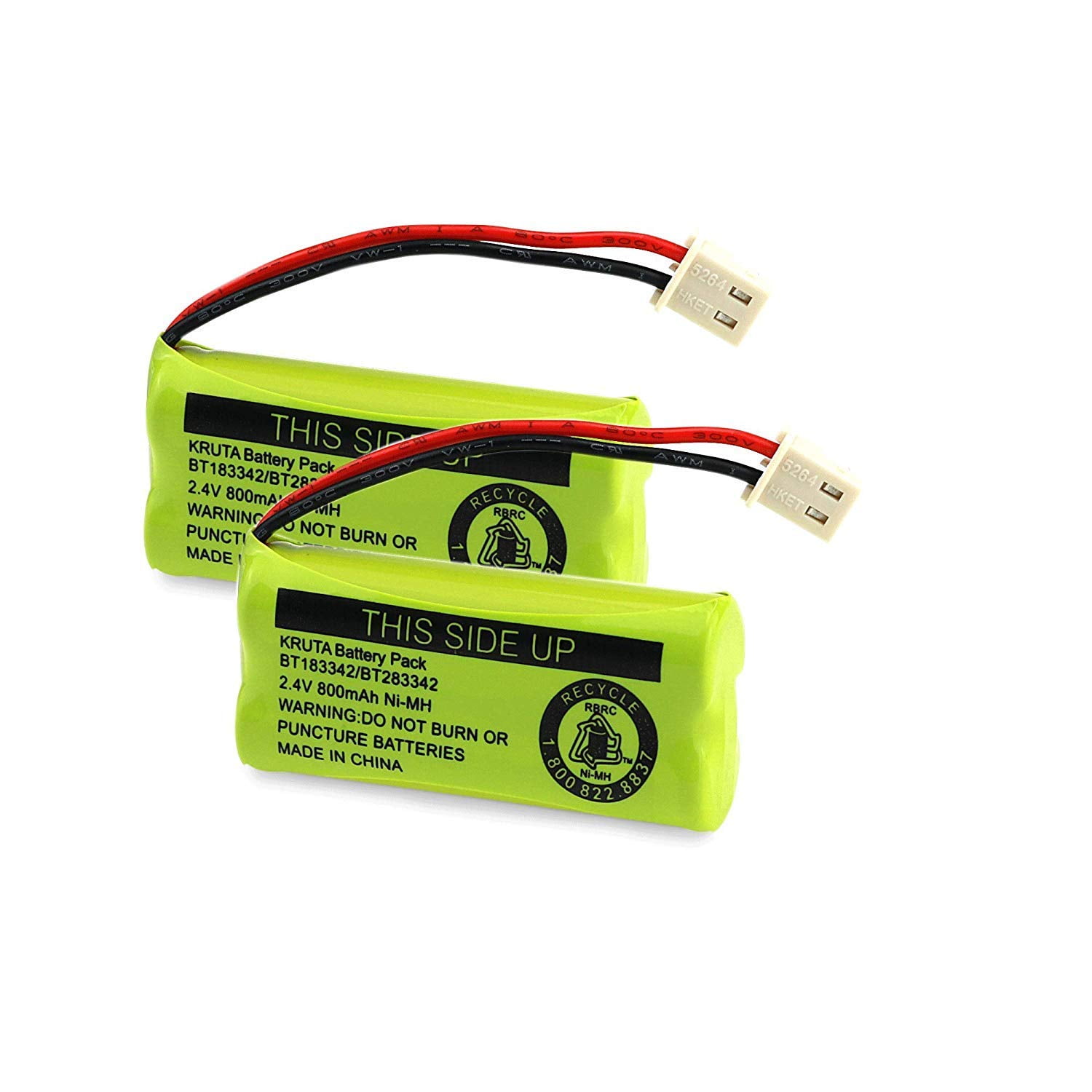 Batería Kruta Bt183342 2.4v 800mah Nimh Aaa Paquete De 2