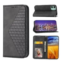 Funda Flip Foxdock Para Iphone 11 Pro , Estilo Billetera Con Diseño Rombo, Correa De Mano Y Soporte, Uso Diario