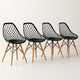 thumbnail image 1 of Pack de 4 Sillas Eames Enrejada Mesh - Negra, 1 of 7