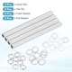 thumbnail image 3 of Uxcell 28Pcs 7.9" Kit de Nipples de Tubo de Lámpara con Tuercas Hexagonales y Arandelas, Plata, 3 of 6