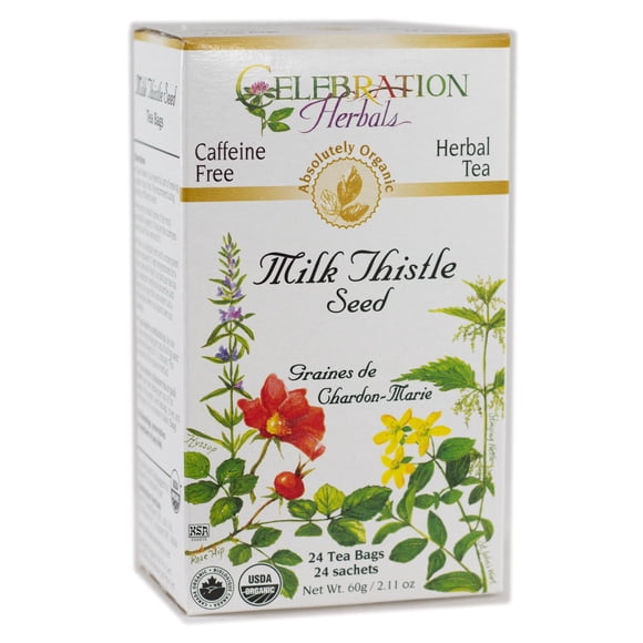 Té de Hierbas Celebration Herbals Orgánico de Cardo Mariano 24 Bolsas