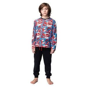 Top - Pijama Largo Niño Invierno Algodón Marvel C1