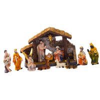 Bothyi - Conjunto De Belén Navideño, Estatua Navideña Decorativa Tradicional Pintada A Mano