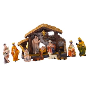 Bothyi - Conjunto De Belén Navideño, Estatua Navideña Decorativa Tradicional Pintada A Mano