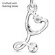 thumbnail image 4 of Estetoscopio Charm Pandora, colgante en forma de corazón, plata de ley, 4 of 6