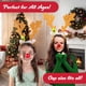 thumbnail image 3 of Disfraz navideño con diadema y cuernos de reno con nariz iluminada, 3 of 7