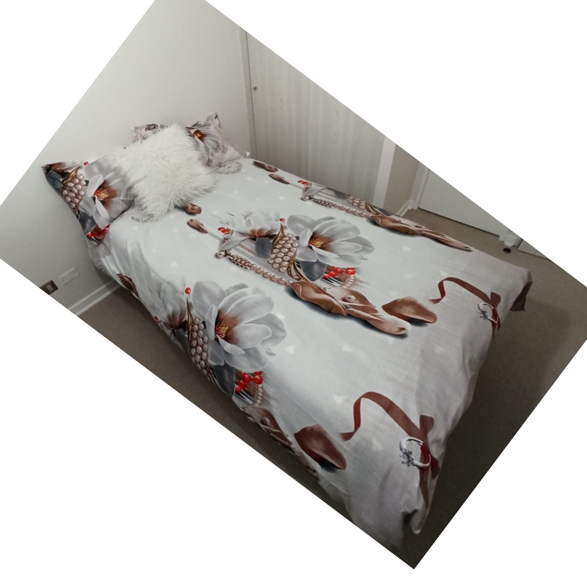 Velazio - Cubre Plumón Para Cama De 1.5 Plazas Perlas