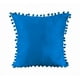 thumbnail image 1 of Pack de 2 Fundas de Cojines Terciopelo con Pompones 45x45 cm Azul Marino, 1 of 2