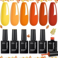 Beetles Gel Polish - Set De Esmaltes De Uñas En Gel Beetles Fall Twilight Warmth, 6 Colores
