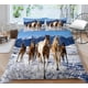 thumbnail image 1 of Running Horse Print Quilt Duvet Cover Set Children Bedding Soft3-Piece Bedding Set, 1 of 4