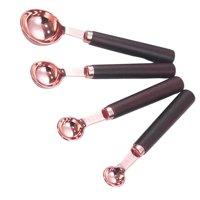 Magideal - Juego De Cucharas Medidoras Con Mango De , Juego De Medidas De Cocina Para Agitar Y Verter Líquidos En Café, Herramientas De Cocina 4 Cucharas Medidoras