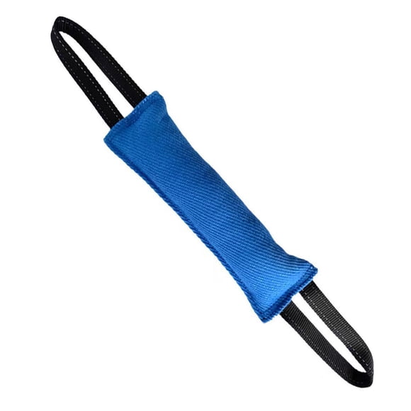 Dog Bite Tug Toy Dos Manijas Suaves Cuerda Chew Toy Para Sacerdote Alemán Tug Of War Blue