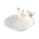 thumbnail image 4 of Bandeja Circular de Cerámica de 5 Pulgadas para Baratijas, Plato para Aperitivos, Soporte para Tarjetas de Visita con 2 Estatuas de Pájaros para Blanco, 4 of 5