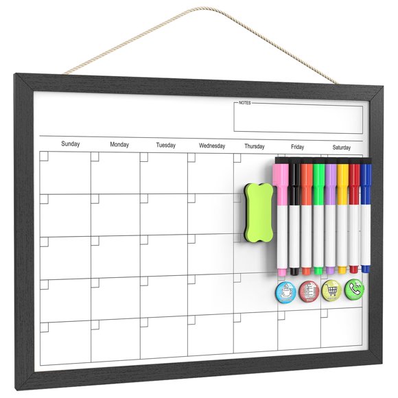 Pizarra magnética Tankee Calendar de borrado en seco, 43 x 33 cm